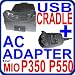 USB Desktop Cradle Sync & Charger + AC Adapter for Mitac MIO P350 , P550 PDAs