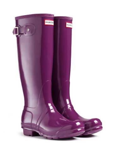 Hunter Original Tall Gloss Wellington Boots - Dark Ruby
