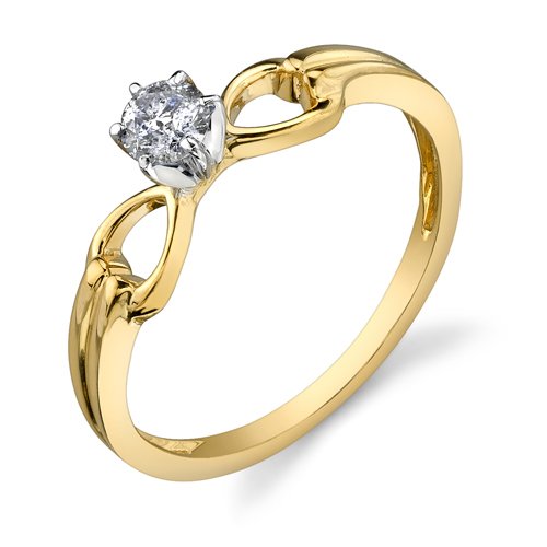 Childrens Toyshop  Jewelry : 0.20 carat Diamond Solitaire Ring 14Kt Yellow Gold