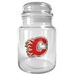Calgary Flames 31oz Glass Candy Jar NHL Hockey