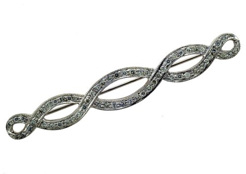 Elegant Diamond White Gold Brooch