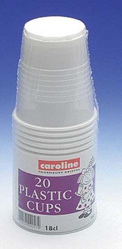 Childrens Toyshop  Toys : Catering: White Plastic Cups Pk20