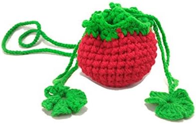 Mini Shoulder Yarn Bag Tomato Circle Shape Design