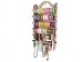 Beachcombers! Wall Hanging Glass Bangle Rack: Indian Stained Hand Carved Wood Glass Bangle Bracelet Jewelry Stand Display Holder Rack