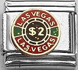 Clearly Charming Las Vegas $2 Chip Italian Charm