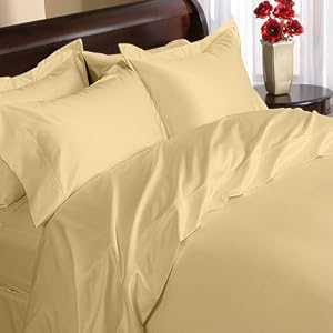 Luxury 1000TC 100% Egyptian Cotton Duvet Cover - King/Cal King Solid in Gold