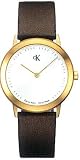 Calvin Klein Minimal Women's Brown leather strap Minimal New Watch