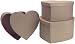 DCC Paper Mache Heart Box, 9-3/4-Inch by 8-3/4-Inch by 8-Inch, Set of 3