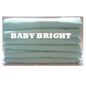12 X MINT 100% COTTON MUSLIN SQUARES, SUPER SOFT