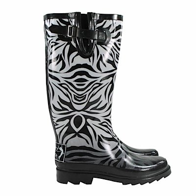 Frenzy Gummistiefel FLOWER ZEBRA black/white