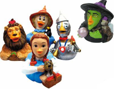 Wizard of Oz Set of 5 Rubber Duck Ducky Bath Toys