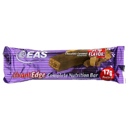 EAS AdvantEdge Complete Nutrition Chocolate Caramel, 2.12 Ounce Bar, (Pack of 12) by EAS