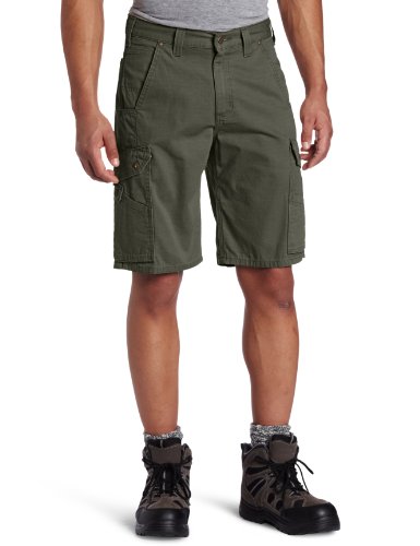 Carhartt Men's Cotton Ripstop Cargo Work Short,Moss,42