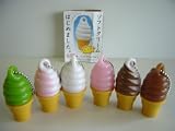 「ソフトクリーム ライトマスコット 全6種 ミニチュア チョコ全6種 1 バニラ 2 チョコ 3 抹茶 4 イチゴ 5 ミ」の画像