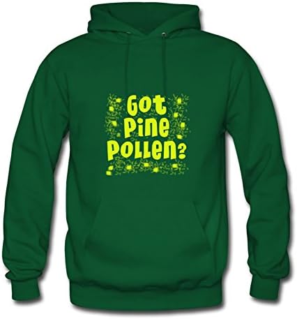 Men Got Pine Pollen? Hoody -large Styling Painting Green