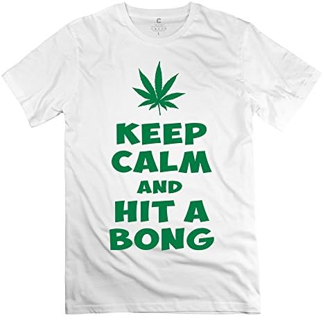 Custome Funny Men Short Sleeve Clothing/keep Calm Hit Bong
