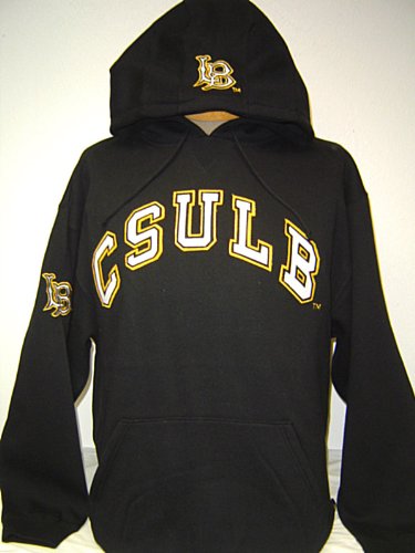 Size Large Black California State University Long Beach CSULB 49ers Pullover Hoodie / Jacket