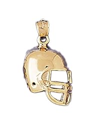 Dazzlers Solid 14k Gold Football Helmet Charm Pendant Available in three colors from jewelsberry (weights: 2.6 grams only)