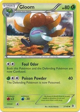 Pokemon - Gloom (2/149) - BW - Boundaries Crossed