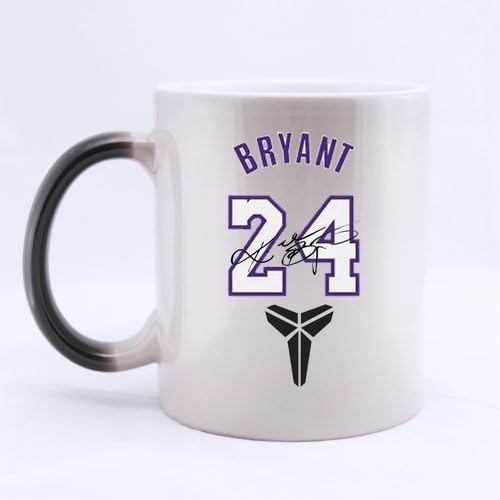 Grli Los Angeles Leader No. 24 Kobe Bryant Mug 11Oz/100% Ceramic Mug (Two Sides) Custom Coffee/Tea Morphing Cup Mug
