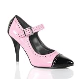 4 Inch Sexy Dress Shoes Single Sole High Heel Shoe Spectator Mary Jane Pump Shoes Black... by Unknown