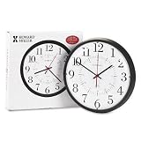 HOWARD MILLER CLOCK CO. Alton Auto Daylight Savings Wall Clock, 14in, Black, 1 AA Battery