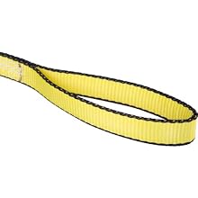 Mazzella EE2 Edgeguard Polyester Web Sling, Eye-and-Eye, Yellow, 2 Ply, Flat Eyes, Vertical Load Capacity