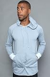 RVCA The Chelsea Market Hooded Pullover in Colonial Blue,Tops for Men
