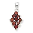 Sterling Silver Garnet Pendant