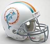 Miami Dolphins 1972 Throwback Pro Line Helmet Features Official Team Decals