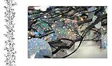 6' Sparkling Silver Sequin Bangle Disco Christmas Garland #XAB733-SI