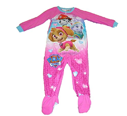 Paw Patrol Sky, Everest, and Marshall Little Girls Footed Blanket Sleeper Pajama