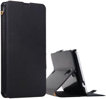 Mofi Flip Pu Leather Case Slim Cover for Nokia Lumia 1320 (Real Leather Black)