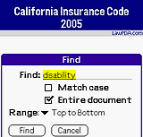 California Insurance Code 2005 downloadable Software