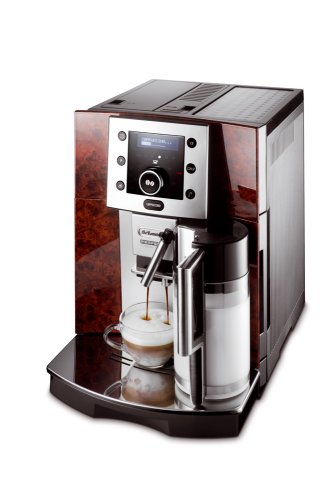 DeLonghi ESAM 5500 Wurzelholzoptik mit Pronto Cappuccino Funktion und Milchbeh&auml;lter