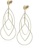 14k Yellow Gold Multi-Shape Drop Earrings