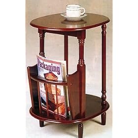 <b>Elegant Cherry Finish Magazine Side/End Table Wood Furniture</b>
