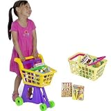 American Plastic Toys Deluxe Shopping Cart With Play Food