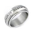 Always Sisters - Spinner Ring - sister ring - sister gift jewelry (with FREE Velvet Pouch).