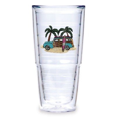 Tervis Tumbler Green Woodie 24-Ounce Double Wall Insulated Tumbler, Set of 2