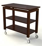 Geneva 79986 3-Shelf Open Service Cart with Chippendale Leg