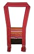 Cotton shoulder bag, 'Tribal Zigzags'