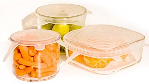Silicone Stretch Cover Lids - Food Preservers (Set of 6 Different Sizes)
