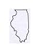 Illinois State Stencil Made from White 4 ply Mat Board (18x24)