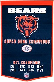 Chicago Bears 24''X36'' Wool Dynasty Banner