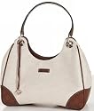 GUCCI Colbert Handbag Natural with Cognac Guccissima Trim - 257265
