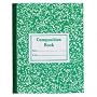 Roaring Spring, Grade 1 Ruled Composition Book, 9 3/4'' x 7 3/4'', GREEN Flexible Marble Cover. 50 sheets - 100 pages. Model # 77920. Sold per Book