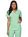 Grey's AnatomyTM Women's Wrap with Princess Seams Solid Scrub Top