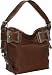 Leather Top Buckled Tote by Vitalio - Black, Dark Red or Brown