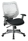 Office Star REVV Series Managers Chair with SpaceFlex Back and Mesh Seat, Ice / Raven